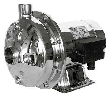 Elettropompe centrifughe monogirante interamente costruite in acciaio inossidabile AISI 304.