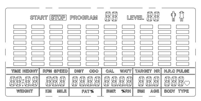 Manuale JK258_Layout 1 15/12/17 09:34 Pagina 12 istruzioni computer VISUALIZZAZIONI DEL COMPUTER TIME (tempo): indica il tempo di allenamento in minuti e secondi.