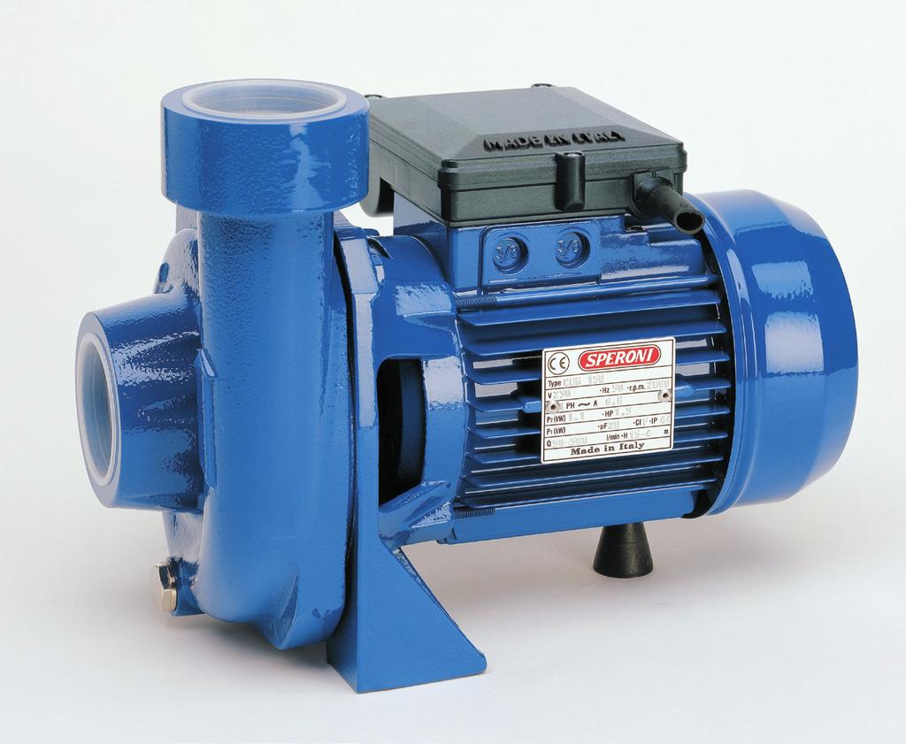 Adatte negli impianti di irrigazione, nel giardino, in agricoltura e negli impianti industriali. Centrifugal single impeller low head water pumps for flow irrigation systems with high flow rates.