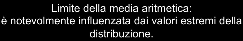 La media aritmetica è la misura di posizione più usata ma.