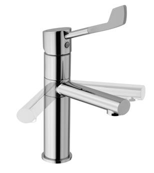 LAVABO E BIDET BASIN AND BIDET LAVABO ET BIDET CR 005 R 4 R 90176 CR E 97,00 monocomando lavabo, leva lunga mobilità ridotta, scarico 1 1/4 single-lever basin mixer, easy-to-use long lever, 1 1/4 pop