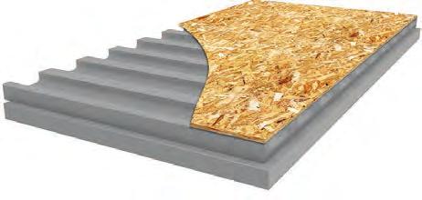 SISTEMA DI ISOLAMENTO TERMICO IN COPERTURA = 0,031 PANNELLO STAMPATO per isolamento termico ventilato di coperture a falde accoppiato a pannello OSB nobile da mm 11 (Oriented Strand Board) Neopor è