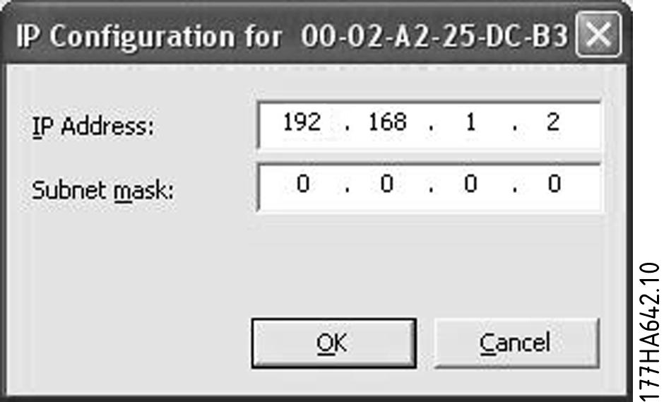 Per impostare un indirizzo IP statico fare clic su Configure (Configura) e selezionare Set IP Address (Imposta indirizzo IP). 177HA642.10 177HA623.10 5 5 Disegno 5.2 Avviamento dello strumento 5.