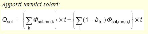 Calcolo degli apporti