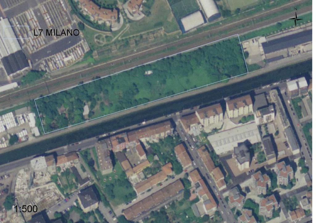 Studio di fattibilità per la riqualificazione degli spazi aperti lungo le alzaie dei Navigli NOME SPAZIO APERTO COMUNE AREA (ha) 1 PERIMETRO (metri) 949 PROPRIETÀ DELL AREA L7 MILANO MILANO DATA