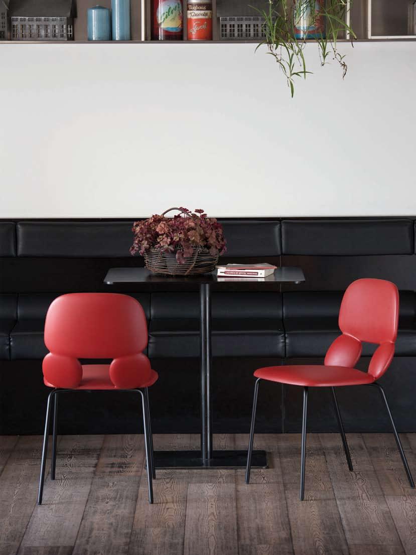 Designed for contemporary and retro environments, Nube seats, with their ergonomic shape and captivating charm, are