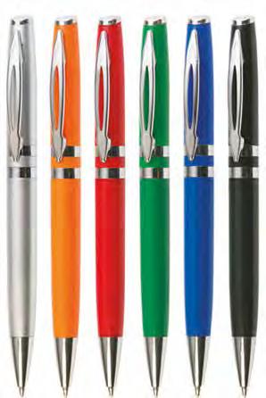 Penna in plastica colorata.