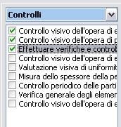 Aggiunta o eliminazione di controlli all'elemento corrente Passo3 - Selezionare