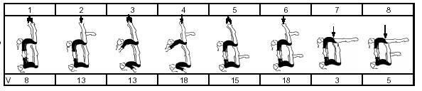 Per il campionato A e B Esercizio Dinamico, la rondata può essere eseguita 2 volte (es. rondata+flick e rondata+salto), ma prenderà valore solamente 1 volta.