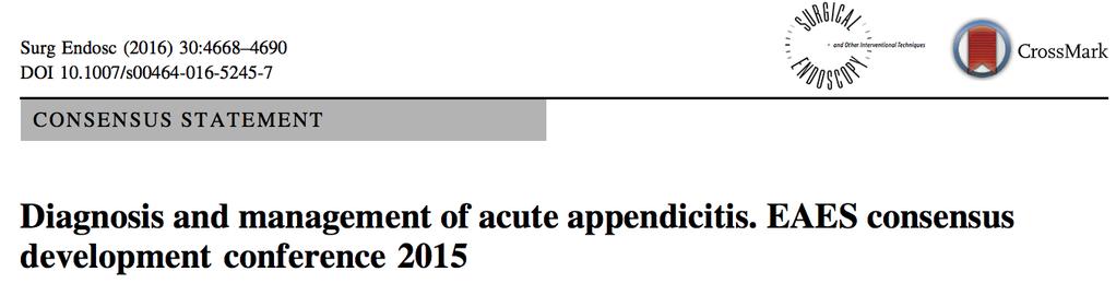 DISCUSSIONE II IMAGING NELLA DIAGNOSI DI APPENDICITE ACUTA LE LINEE GUIDA L ecografia è un valido strumento per