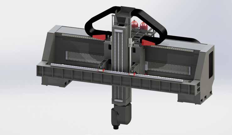 terza guida con stabilizzatore flesso torsionale Il movimento trasversale del carro porta slittone si