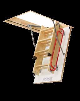 SCALE DI LEGNO SCALA SEZIONALE IN LEGNO LWL LUX Il top della gamma nelle scale in legno, munita di corrimano addizionale e di un meccanismo