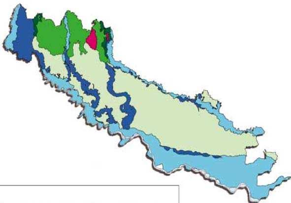 dell'ultimo ciclo di terrazzi climatici, l'escavazione da parte dei principali corsi d'acqua delle attuali valli fluviali.