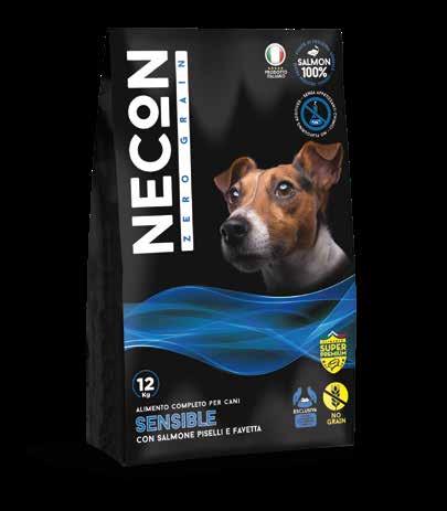 SENZA appetizzanti chimici - No flavouring additives - fonte di proteina animale - animal protein from - www.neconpetfood.