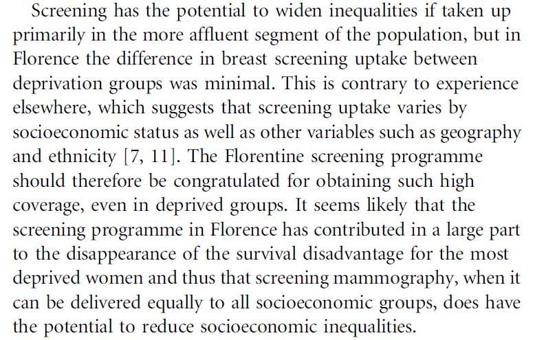 Screening mammography and socio.