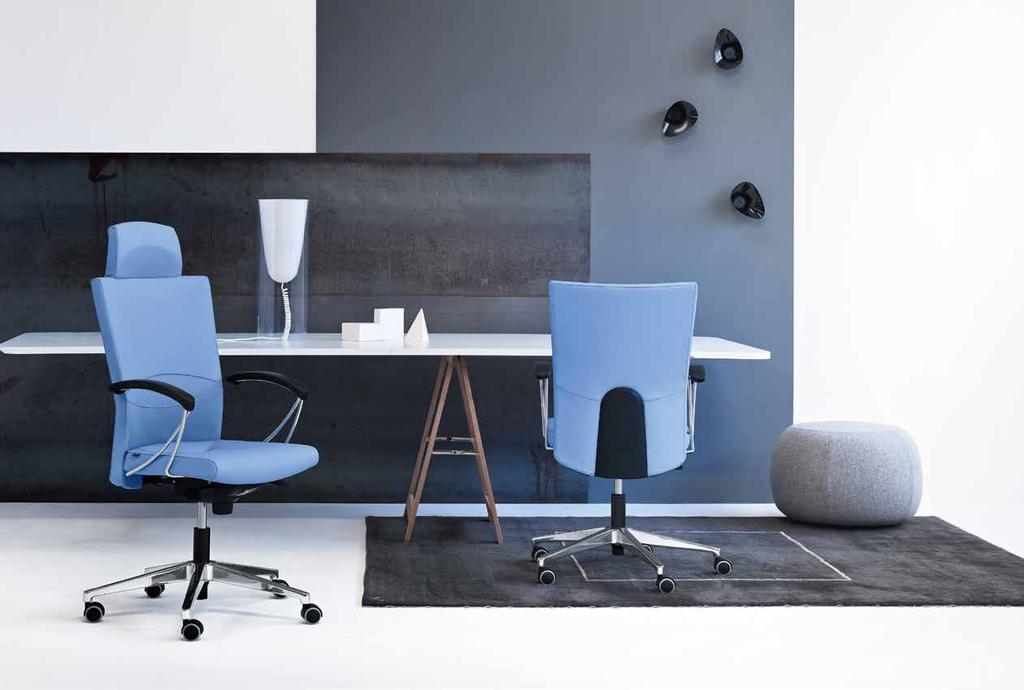 GEMINI executive armchair G1SC Poltrona direzionale comoda e avvolgente, confortevole e dal design sempre attuale. Schienale in due altezze, rivestito.
