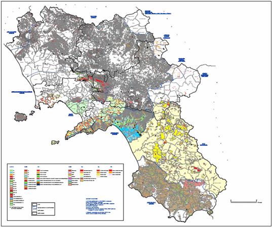 Con i PAI sono state individuate e delimitate le seguenti aree: Rischio elevato (R3) e molto elevato (R4)