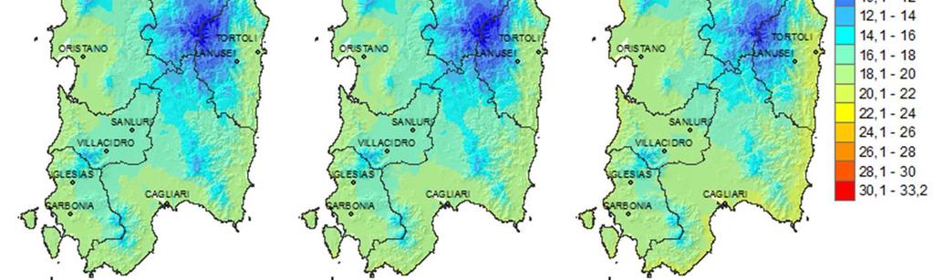 CONSIDERAZIONI CLIMATICHE Temperature Le temperature minime del mese vanno dai circa 10 C delle zone di montagna sino circa 20 C delle pianure e delle coste.