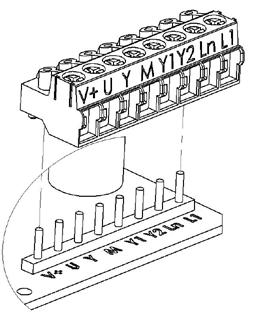 MONTAGGIO Gli attuatori possono essere montati nelle posizioni rappresentate in figura. Etichetta Descrizione Funzione Tipo cavo L1 24Vac/dc Alim.