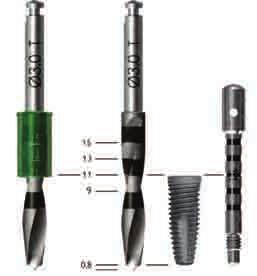 Protocollo di fresatura & guida per la profondità di preparazione Impianto Neoss Ø 3,5 mm Ø 4,0 mm Ø 4,5 mm Ø 5,0 mm Ø 5,5 mm Stop di profondità Sonda direzionale di profondità #51125 Ø 2,2 Ø 3,0 T