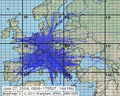 Fig :  Il progetto Il progetto consiste nell investigare la correlazione spazio-temporale tra le aperture di Es in 144 MHZ e i temporali.