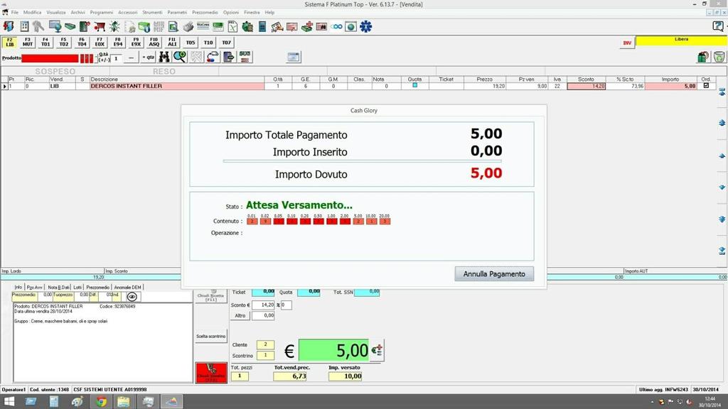 Il CashInfinity rende la gestione del denaro contante, nei punti vendita, più efficiente e sicura.