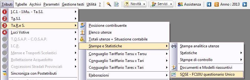 AGGIORNAMENTO GTIWIN rel. 2015.03.09 NOVITA SOFTWARE TRIBUTI 1. Modello SOSE per tutti i tributi 2. Implementazioni varie 3. Servizi di postalizzazione TARI + SOLLECITI TARES 1.