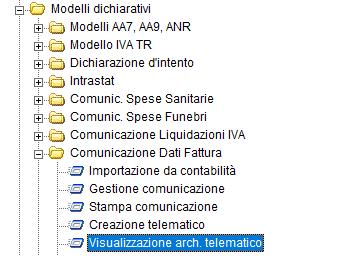 Visualizzazione arch. telematico Comunicazione dati fattura Per agevolare la ricerca dei file telematici della comunicazione dati fattura, abbiamo inserito oltre all anno anche il trimestre.