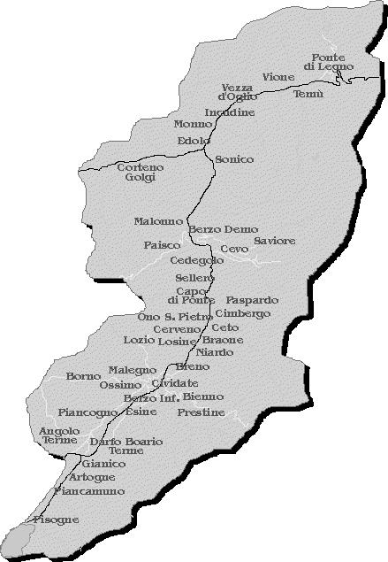 Figura. n. 1. Distretto di Valle Camonica. Rappresentazione grafica del contesto territoriale. Anno 2011.