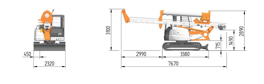 mode) 3100 mm 10,2 ft 2870mm 9,4 ft 7670 mm 25,1 ft 9100 mm 29,7 ft 2320 mm 7,6 ft 15500 kg 34172 lbs