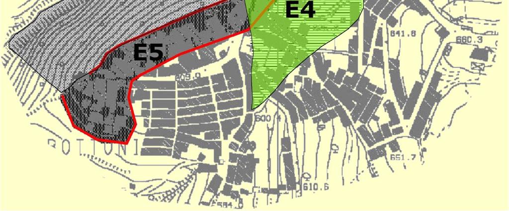 miglioramento delle proprietà meccaniche con la profondità e da valori di V S0 compresi tra 0 m/s e 800 m/s (ovvero N SPT > 0, o coesione non drenata c u > 0 kpa E: zona