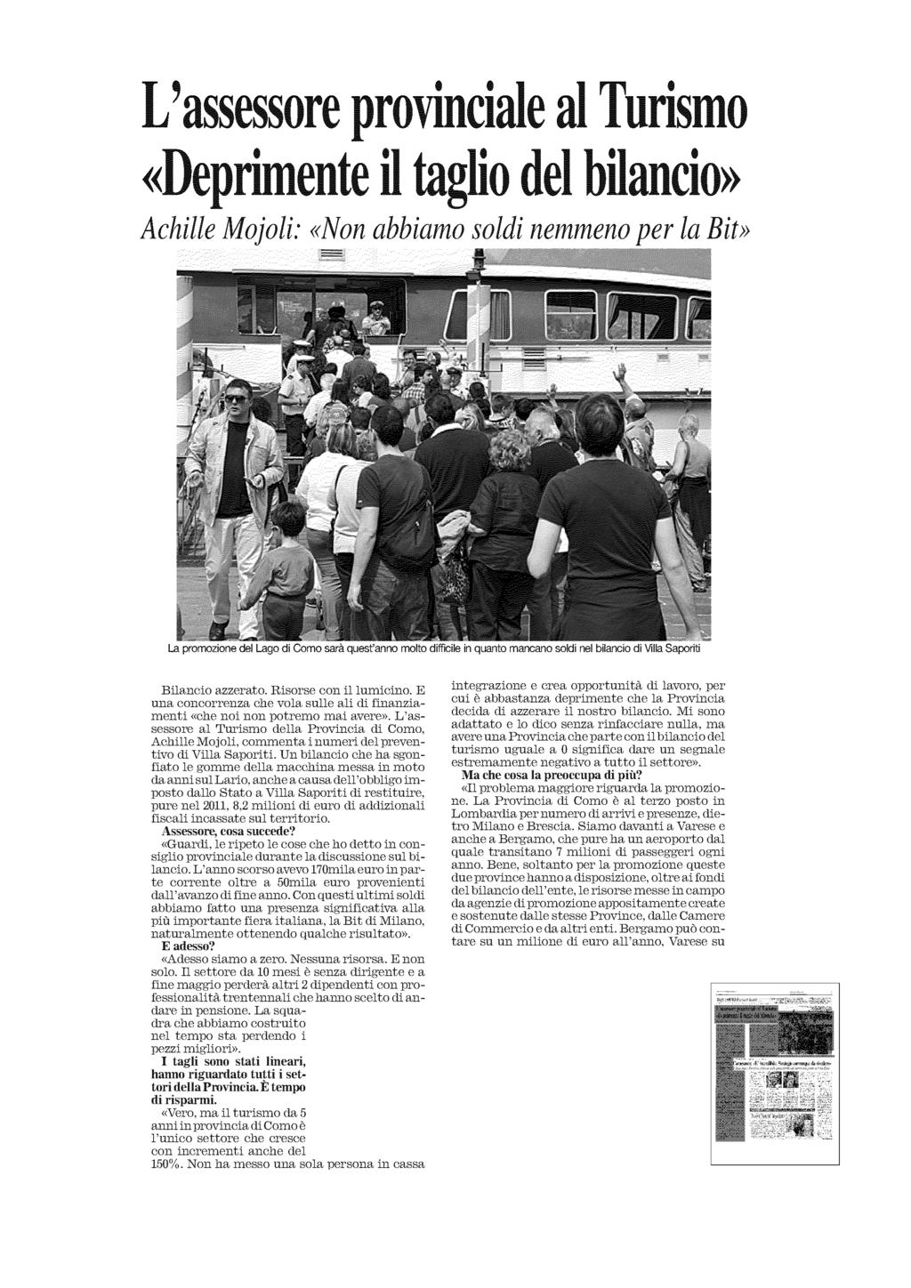 Corriere di Como 20-MAG-2011 Diffusione: n.d. Lettori: n.