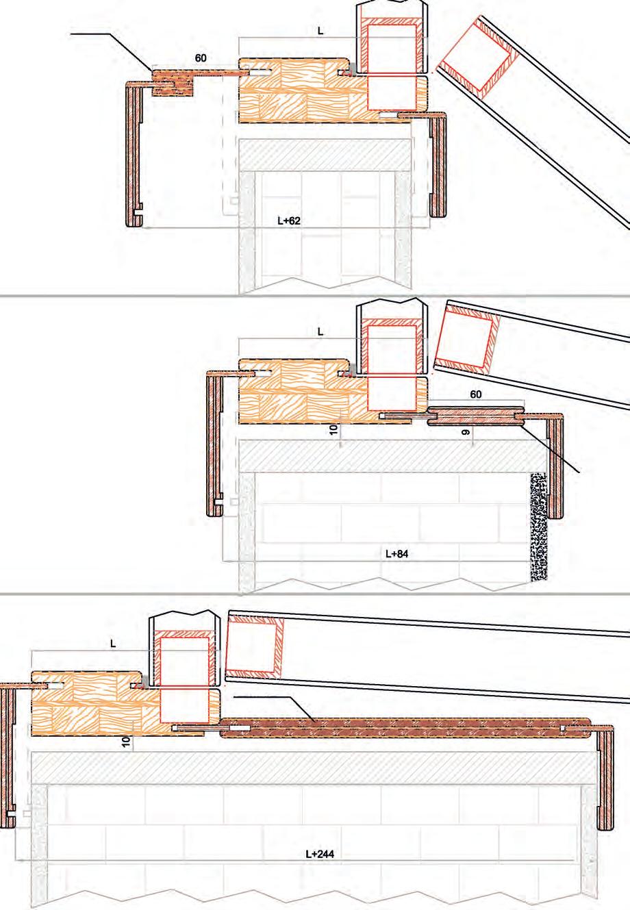 ALLARGAMENTI Extensions ESEMPI DI ALLARGAMENTI PER STIPITE COMBI / BRAGA