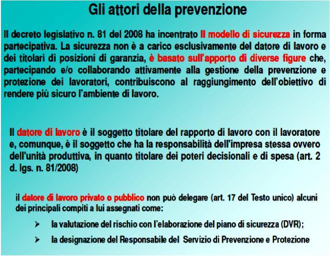 TITOLO I - PRINCIPI COMUNI D.Lgs. 09 aprile 2008 n. 81 Articolo 2 - Definizioni 1.