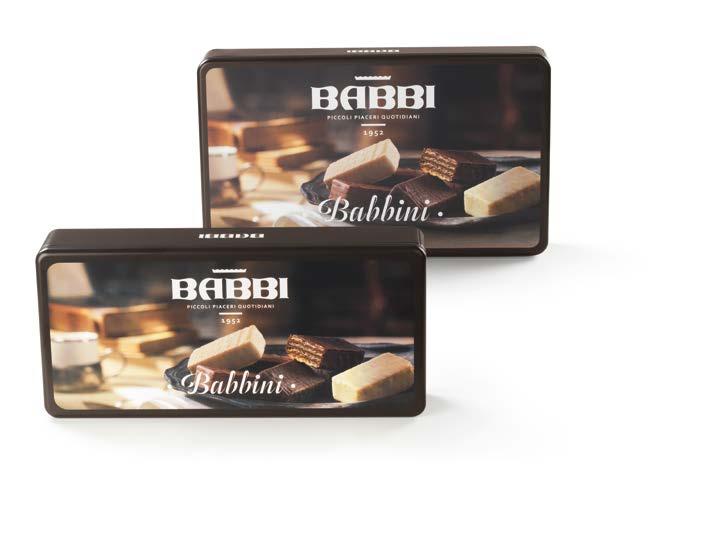 Precious tin packages that preserve an assortment of tasty Babbini, for a sweet gift..0.