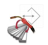 Ermöglicht das Speichern und Verwalten von 64 Schweißprogrammen, die vom Bediener personalisiert werden können.