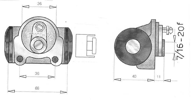 CSMB125D 100 Wheel brake cylinder CSMB294M 100 Wheel brake cylinder CSMB121D 118 Wheel brake