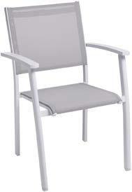 La sedia adatta impilabile e resistente alle intemperie con 2 anni di garanzia. Textilene/Alluminio L elevato livello di comfort di seduta convince assolutamente.
