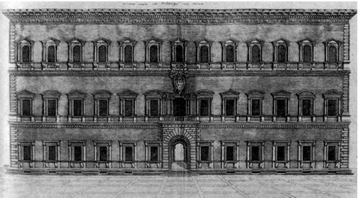 Palazzo Farnese, Roma Prospetto