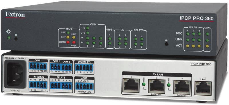 IP Pro Processore di controllo IP Link Pro Supporta i touchpanel TouchLink Pro e i pannelli a pulsanti La porta LAN AV consente di isolare i dispositivi AV dalla rete aziendale Supporta i protocolli
