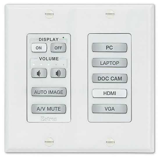 multimediali con pulsanti soft touch retroilluminati Due porte consentono di espandere e aggiornare rapidamente il Compatibile con tutti i processori di controllo IP Pro di I pannelli a pulsanti si