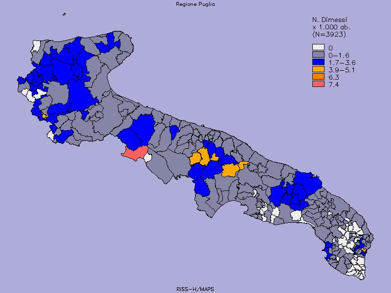 SDO 1999 Infortuni domestici in Puglia Tassi