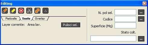 EDITING GRAFICO Per accedere alla sezione di editing grafico di particelle, suoli, piante e overlay, cliccare sul pulsante strumenti. della barra degli N.B.