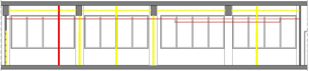 Tamponamento dei varchi delle porte esistenti (vedi progetto esecutivo). Fornitura e posa in opera di rivestimento in gomma lungo le pareti perimetrali.