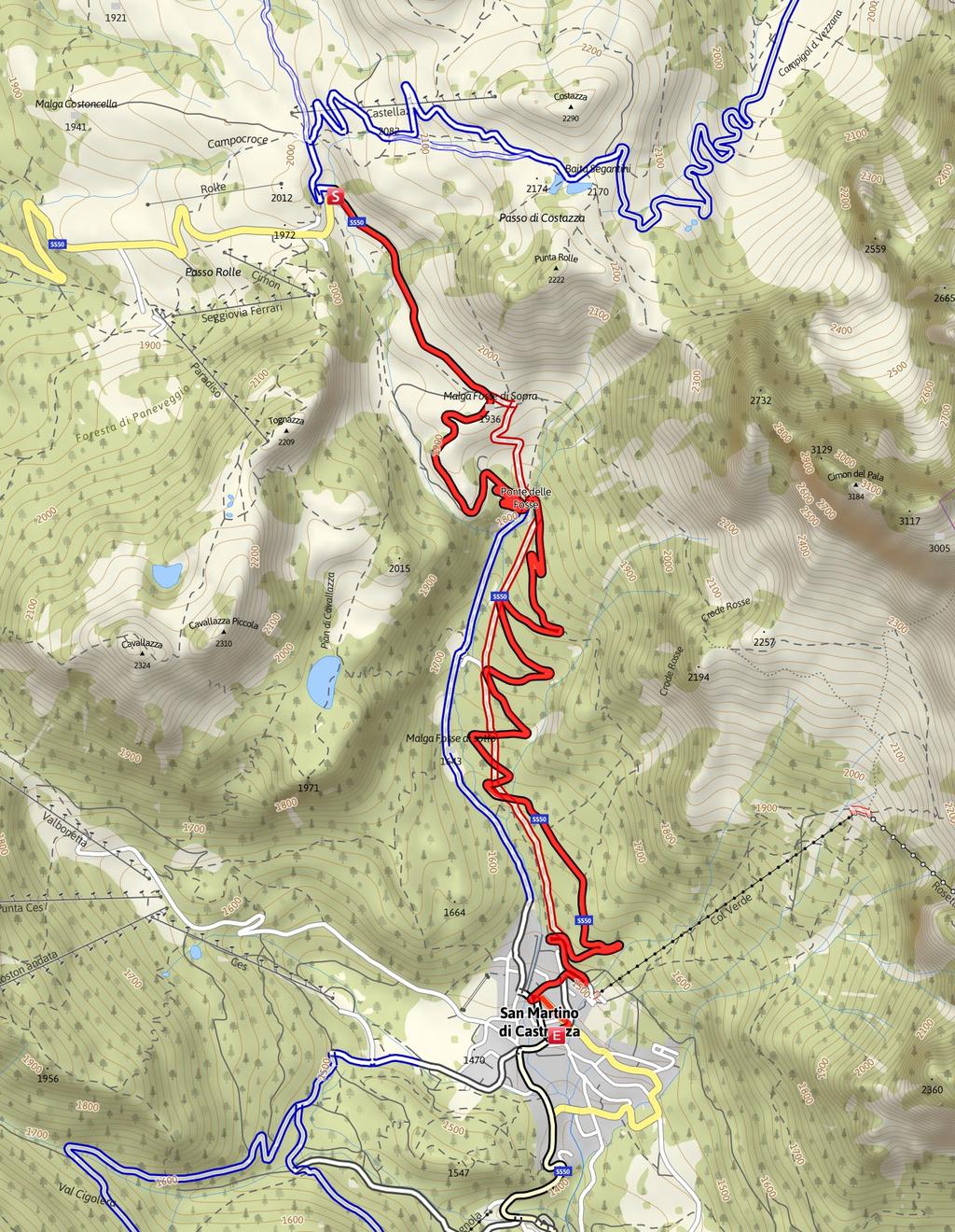 Roadbike Passo Rolle (Passo Rolle -San Martino di Castrozza) 8.7 km 0:20 h 90 m 575 m DIFFICOLTÀ facile Nozioni di base: Mappa dell'alpstein Tourismus GmbH & Co.