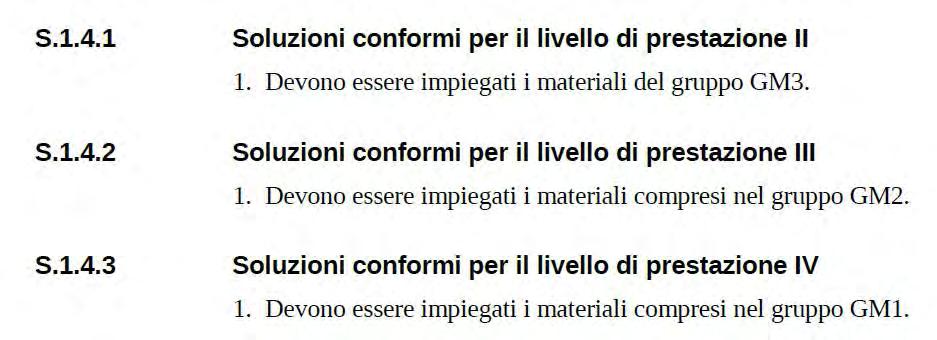 REAZIONE AL FUOCO - ALTRI LOCALI ATTIVITA GM2 per i percorsi di esodo - RTV GM3 per gli altri