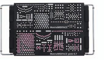 7 mm, 2/3, con coperchio, senza contenuto 01.503.624 Set di placche MatrixMIDFACE, color argento 0.4 mm e rosa 0.