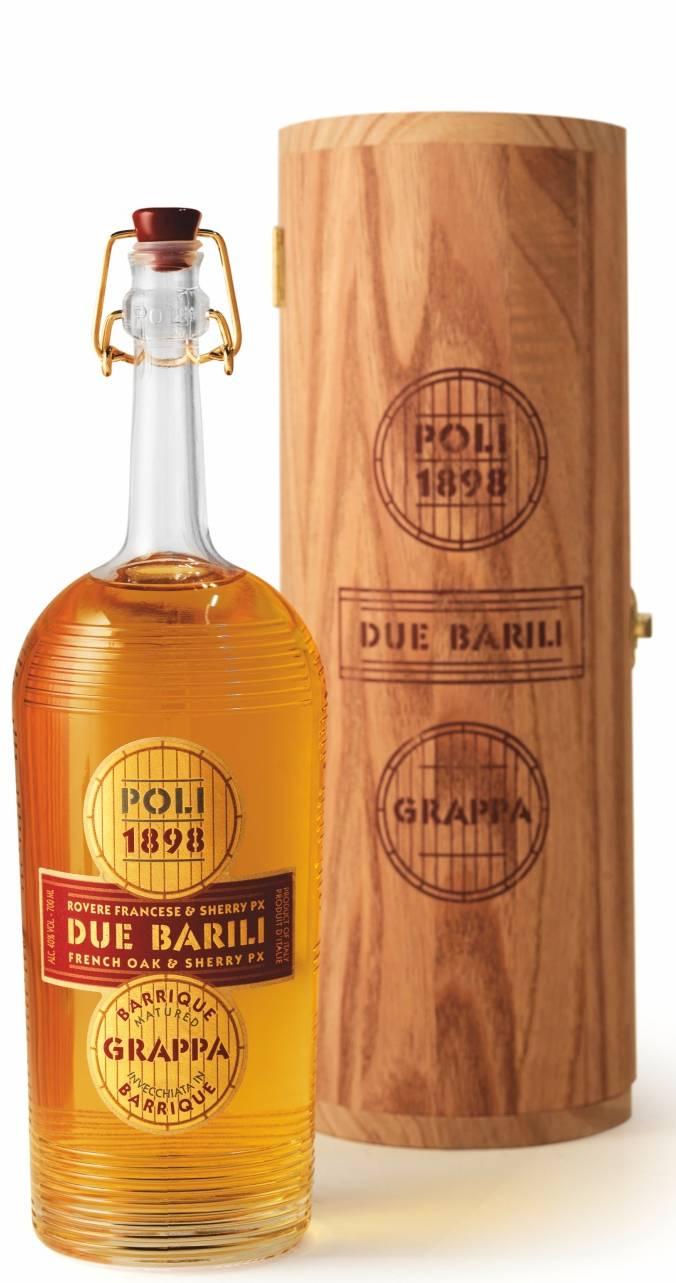 DUE BARILI Grappa Blend di Grappa da Prosecco e pura vinaccia dall aroma floreale INVECCHIAMENTO: In due tipi di barili diversi: almeno due anni in barrique di rovere