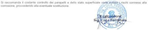 ------------------------------- FAPET ------------------------------- 6.2 Verifica carico FL parallelo al corrente principale 6.3 Verifica carico verticale FD lungo l asse del parapetto 7.