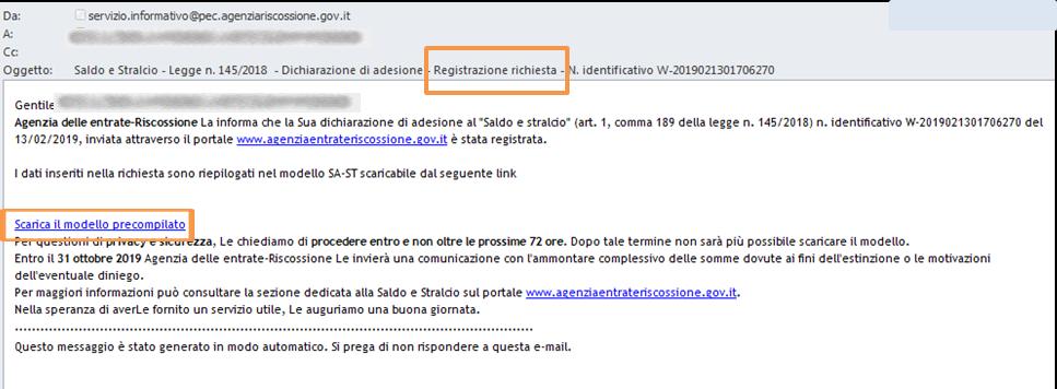 Documentazione di riconoscimento validata Se la documentazione ai fini del riconoscimento è valida, riceverai una